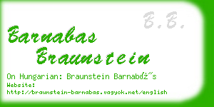 barnabas braunstein business card